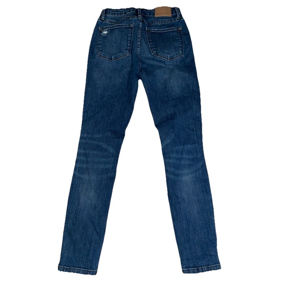 Judy Blue Skinny Women Jeans 7/28 High Rise Dark Wash Stretch JB88527 Distressed - Picture 8 of 11